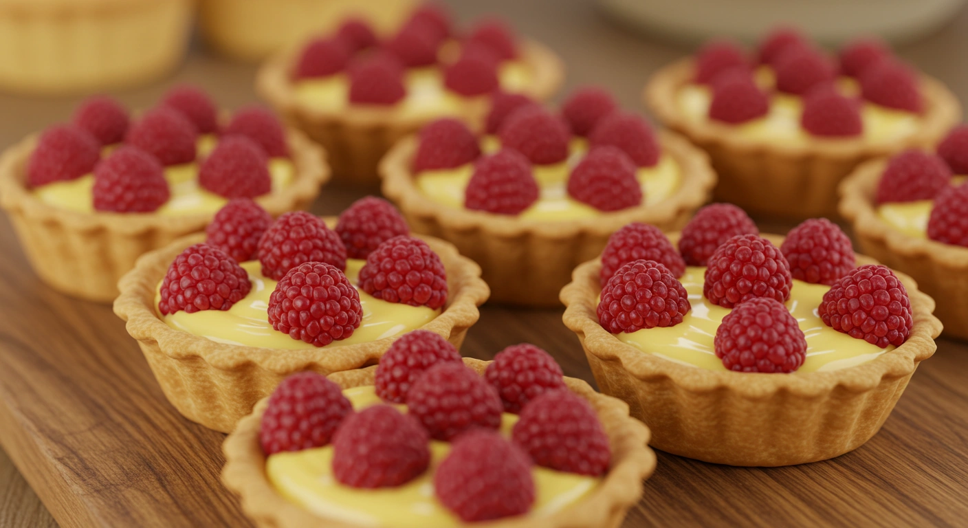 Raspberry Custard Tartlets
